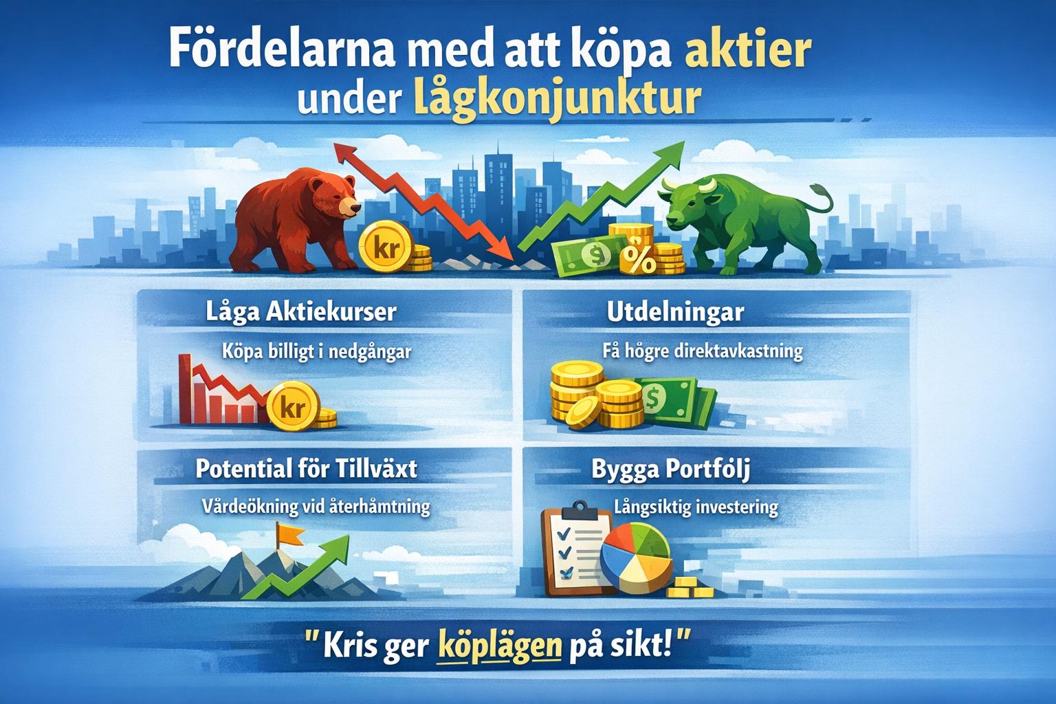 Fördelarna med att köpa aktier under lågkonjunktur