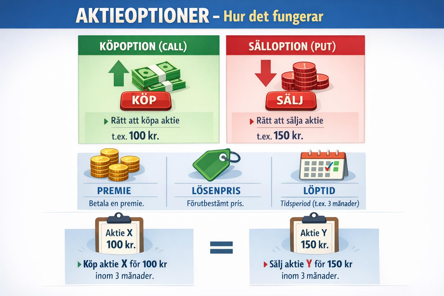 Hur fungerar optioner kopplade till aktier?