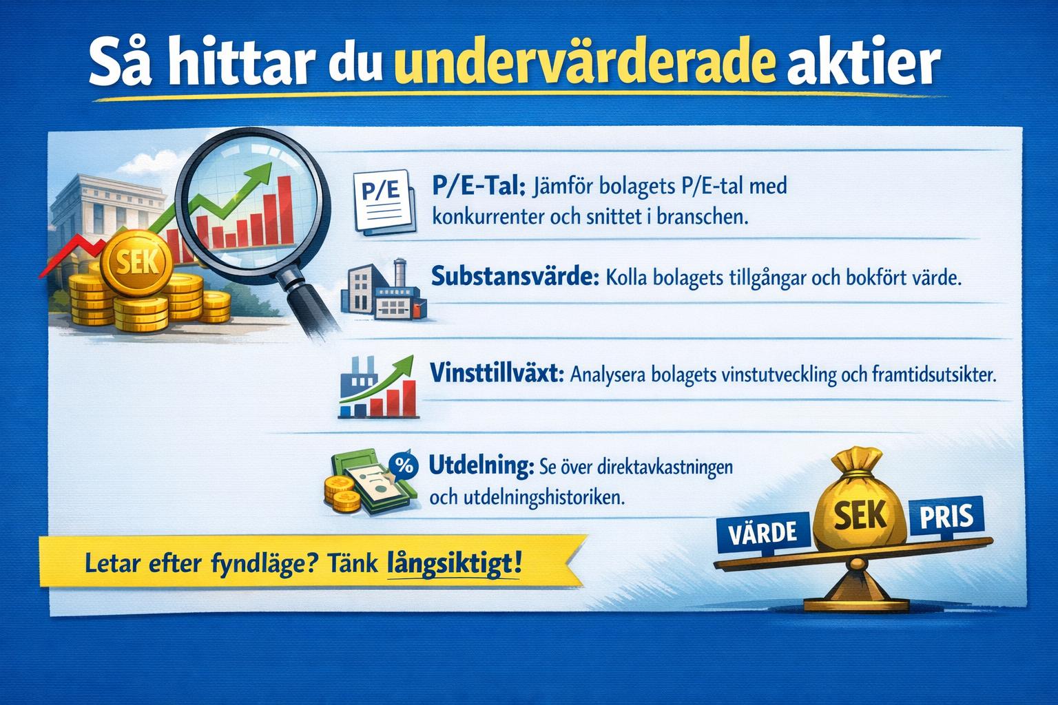 Så hittar du undervärderade aktier