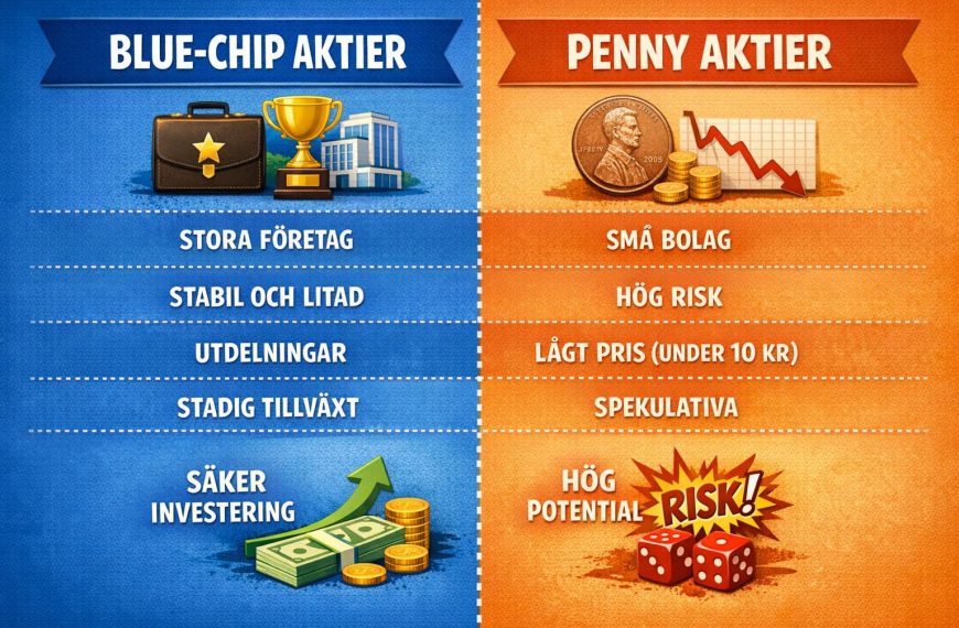 Vad är skillnaden mellan blue-chip och penny stocks?