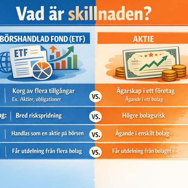 Vad är skillnaden mellan börshandlade fonder (ETF) och aktier?